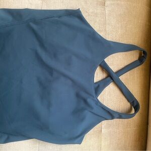 SPANX Blue Activewear Top with Support Bra